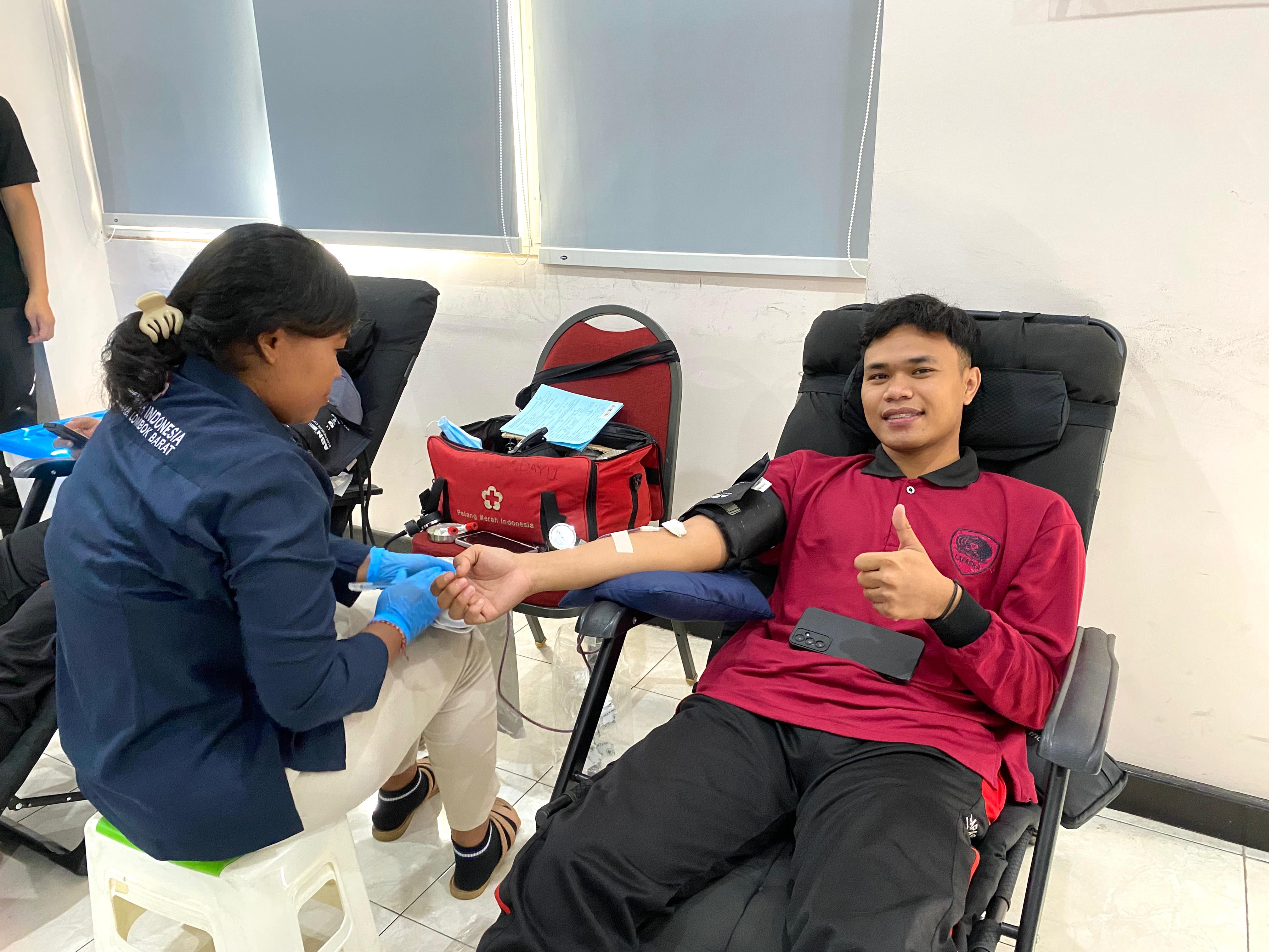 Lapas Terbuka Lombok Tengah Donor Darah, Buktikan Petugas Pemasyarakatan Peduli Sesama